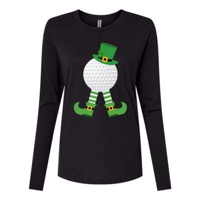 Golf Ball Leprechaun Golfer Gift Green St Patricks Day Party Gift Womens Cotton Relaxed Long Sleeve T-Shirt