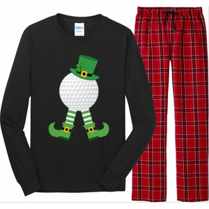 Golf Ball Leprechaun Golfer Gift Green St Patricks Day Party Gift Long Sleeve Pajama Set