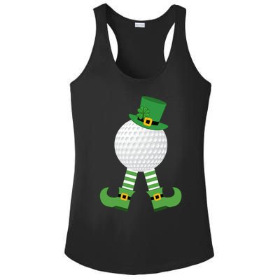 Golf Ball Leprechaun Golfer Gift Green St Patricks Day Party Gift Ladies PosiCharge Competitor Racerback Tank