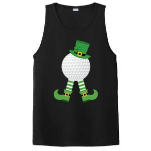 Golf Ball Leprechaun Golfer Gift Green St Patricks Day Party Gift PosiCharge Competitor Tank