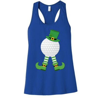 Golf Ball Leprechaun Golfer Gift Green St Patricks Day Party Gift Women's Racerback Tank