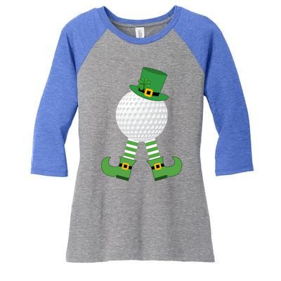 Golf Ball Leprechaun Golfer Gift Green St Patricks Day Party Gift Women's Tri-Blend 3/4-Sleeve Raglan Shirt