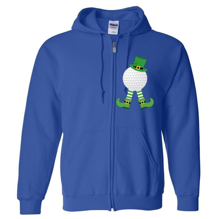 Golf Ball Leprechaun Golfer Gift Green St Patricks Day Party Gift Full Zip Hoodie