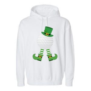 Golf Ball Leprechaun Golfer Gift Green St Patricks Day Party Gift Garment-Dyed Fleece Hoodie