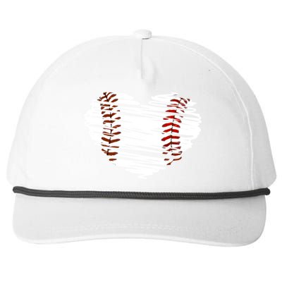 Graphic Baseball Love Heart Baseball Game Funny Gift Snapback Five-Panel Rope Hat