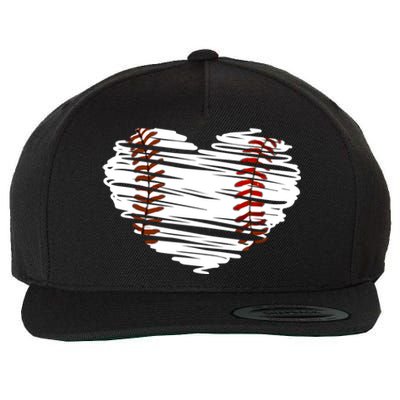 Graphic Baseball Love Heart Baseball Game Funny Gift Wool Snapback Cap