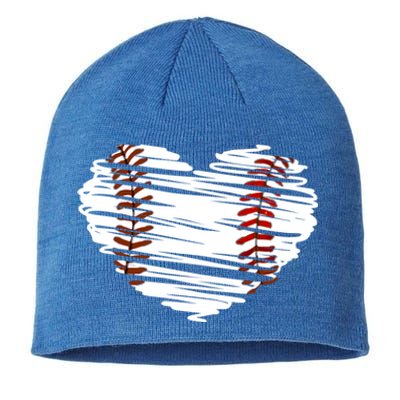 Graphic Baseball Love Heart Baseball Game Funny Gift Sustainable Beanie