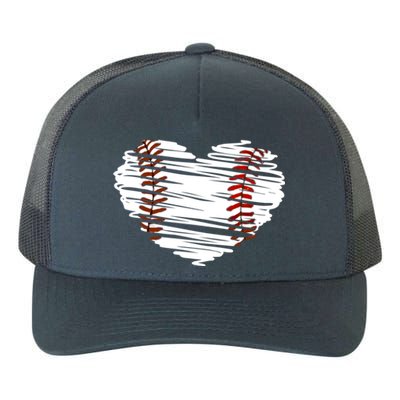 Graphic Baseball Love Heart Baseball Game Funny Gift Yupoong Adult 5-Panel Trucker Hat