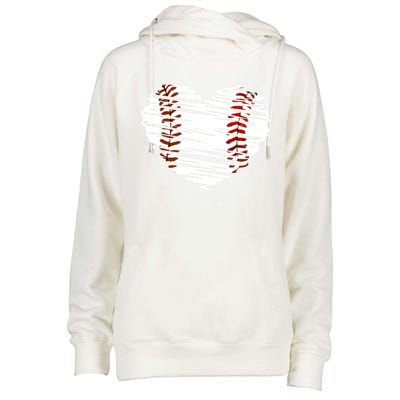 Graphic Baseball Love Heart Baseball Game Meaningful Gift Womens Funnel Neck Pullover Hood