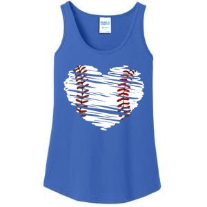 Graphic Baseball Love Heart Baseball Game Meaningful Gift Ladies Essential Tank