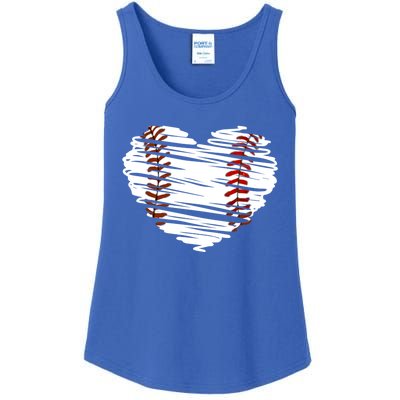 Graphic Baseball Love Heart Baseball Game Meaningful Gift Ladies Essential Tank