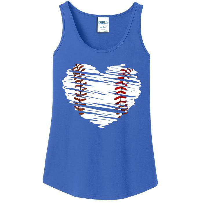 Graphic Baseball Love Heart Baseball Game Meaningful Gift Ladies Essential Tank