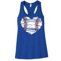 Graphic Baseball Love Heart Baseball Game Meaningful Gift Women's Racerback Tank