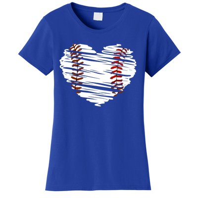 Graphic Baseball Love Heart Baseball Game Meaningful Gift Women's T-Shirt