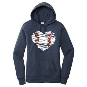 Graphic Baseball Love Heart Baseball Game Meaningful Gift Women's Pullover Hoodie