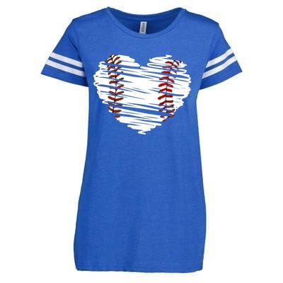 Graphic Baseball Love Heart Baseball Game Meaningful Gift Enza Ladies Jersey Football T-Shirt