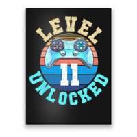 Gamer Boy Level 11 Unlocked Video Game 11th Birthday Poster