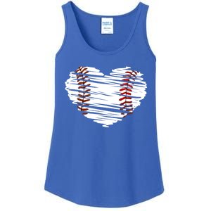 Graphic Baseball Love Heart Baseball Game Gift Ladies Essential Tank