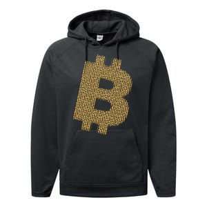 Golden Bitcoin Logo Limited Edition Performance Fleece Hoodie