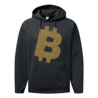 Golden Bitcoin Logo Limited Edition Performance Fleece Hoodie