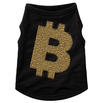 Golden Bitcoin Logo Limited Edition Doggie Tank