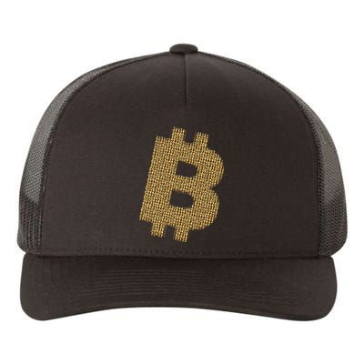 Golden Bitcoin Logo Limited Edition Yupoong Adult 5-Panel Trucker Hat