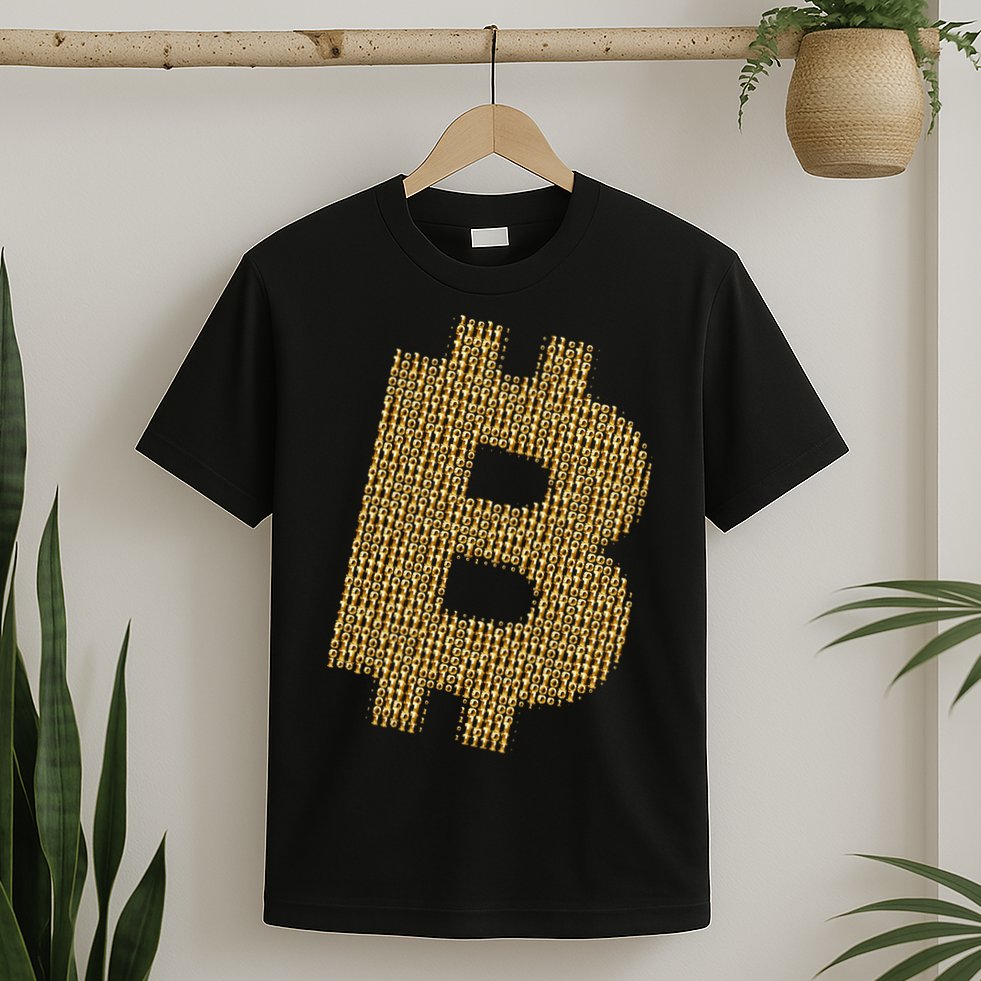 Golden Bitcoin Logo Limited Edition T-Shirt