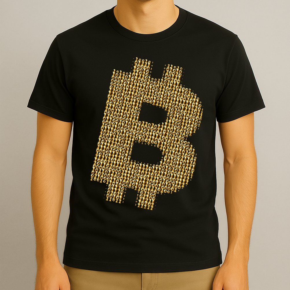Golden Bitcoin Logo Limited Edition T-Shirt