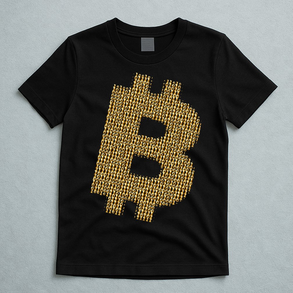 Golden Bitcoin Logo Limited Edition T-Shirt