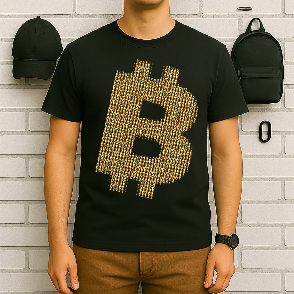 Golden Bitcoin Logo Limited Edition T-Shirt