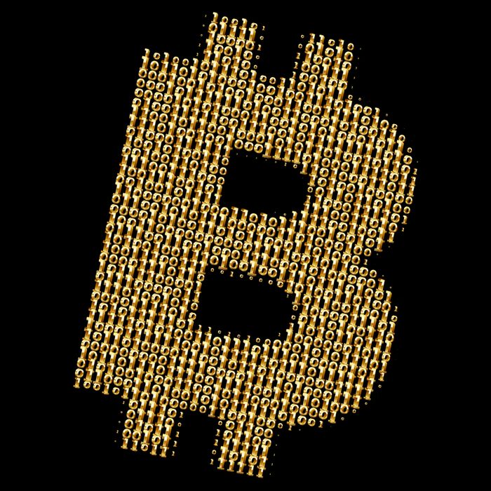 Golden Bitcoin Logo Limited Edition Impact Tech Backpack