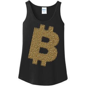 Golden Bitcoin Logo Limited Edition Ladies Essential Tank