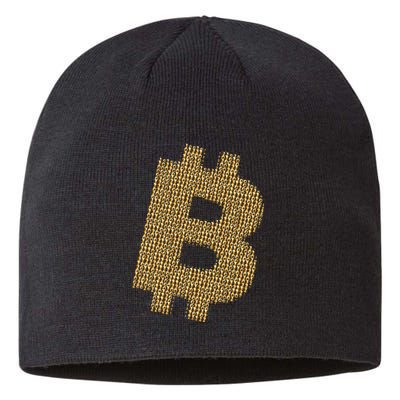 Golden Bitcoin Logo Limited Edition Sustainable Beanie