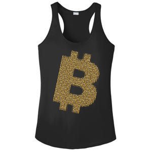 Golden Bitcoin Logo Limited Edition Ladies PosiCharge Competitor Racerback Tank