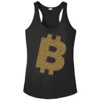 Golden Bitcoin Logo Limited Edition Ladies PosiCharge Competitor Racerback Tank