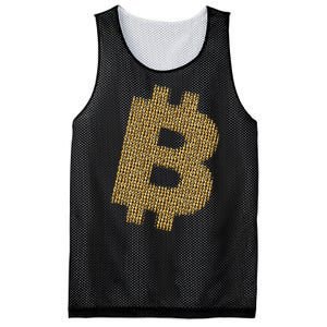 Golden Bitcoin Logo Limited Edition Mesh Reversible Basketball Jersey Tank