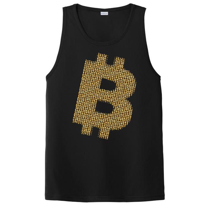 Golden Bitcoin Logo Limited Edition PosiCharge Competitor Tank