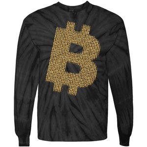 Golden Bitcoin Logo Limited Edition Tie-Dye Long Sleeve Shirt