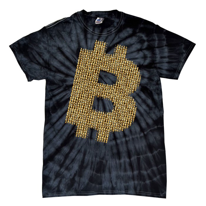 Golden Bitcoin Logo Limited Edition Tie-Dye T-Shirt