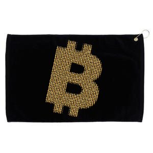 Golden Bitcoin Logo Limited Edition Grommeted Golf Towel