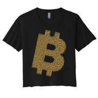 Golden Bitcoin Logo Limited Edition Women's Crop Top Tee