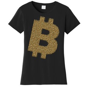 Golden Bitcoin Logo Limited Edition Women's T-Shirt