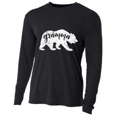Gramma Bear Lovers Mothers Day Grandparents Vintage Grandma Cooling Performance Long Sleeve Crew