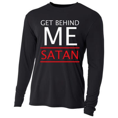 Get Behind Me Satan Short Sleeve Rebuke The Devil Cooling Performance Long Sleeve Crew