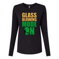 Glass Blowing Mode On Funny Glassblower Retro Vintage Glassblowing Womens Cotton Relaxed Long Sleeve T-Shirt