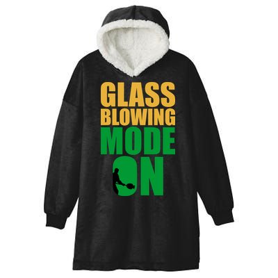 Glass Blowing Mode On Funny Glassblower Retro Vintage Glassblowing Hooded Wearable Blanket