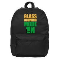 Glass Blowing Mode On Funny Glassblower Retro Vintage Glassblowing 16 in Basic Backpack