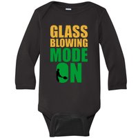 Glass Blowing Mode On Funny Glassblower Retro Vintage Glassblowing Baby Long Sleeve Bodysuit