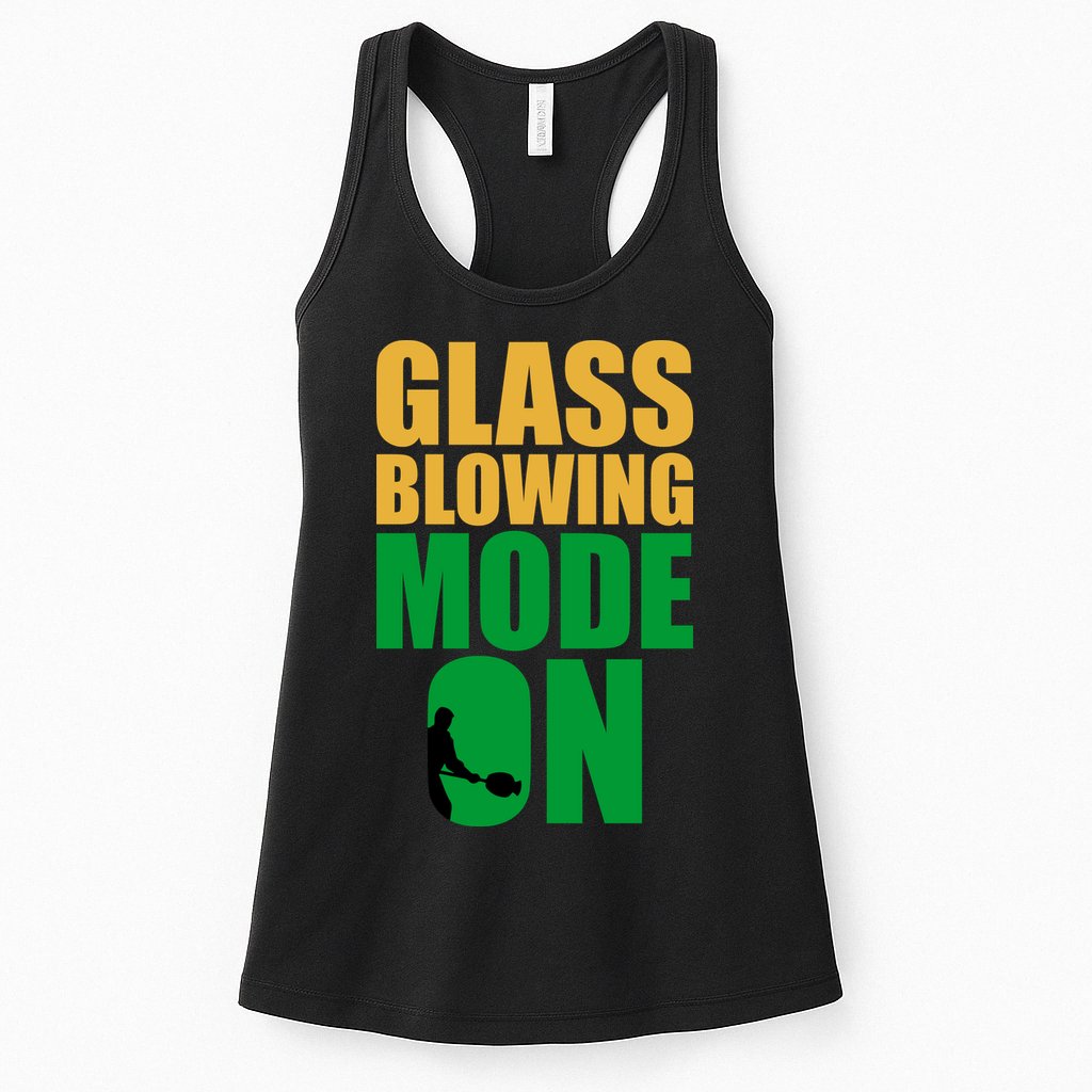 Glass Blowing Mode On Funny Glassblower Retro Vintage Glassblowing Womens Tank Top