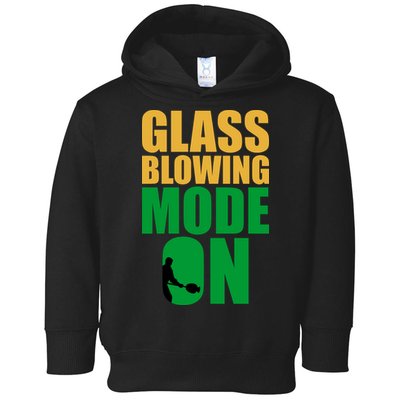 Glass Blowing Mode On Funny Glassblower Retro Vintage Glassblowing Toddler Hoodie